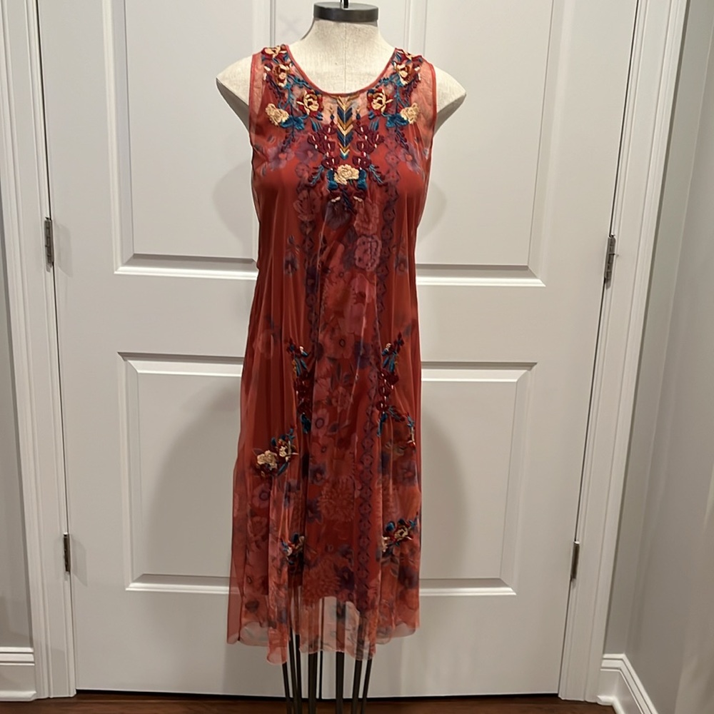 Johnny Was mesh dress size Med. Never worn